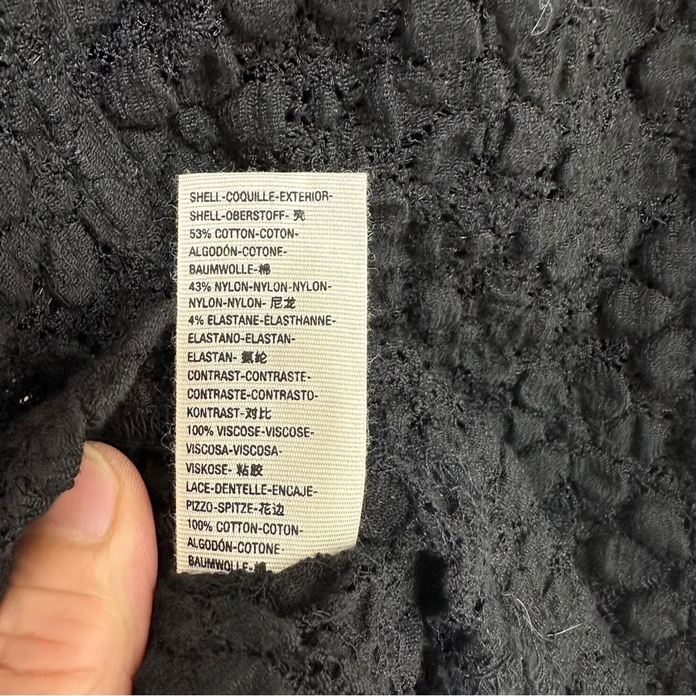 Free People Spring Fling Lace Short Sleeve Top in Black - Picture 6 of 6